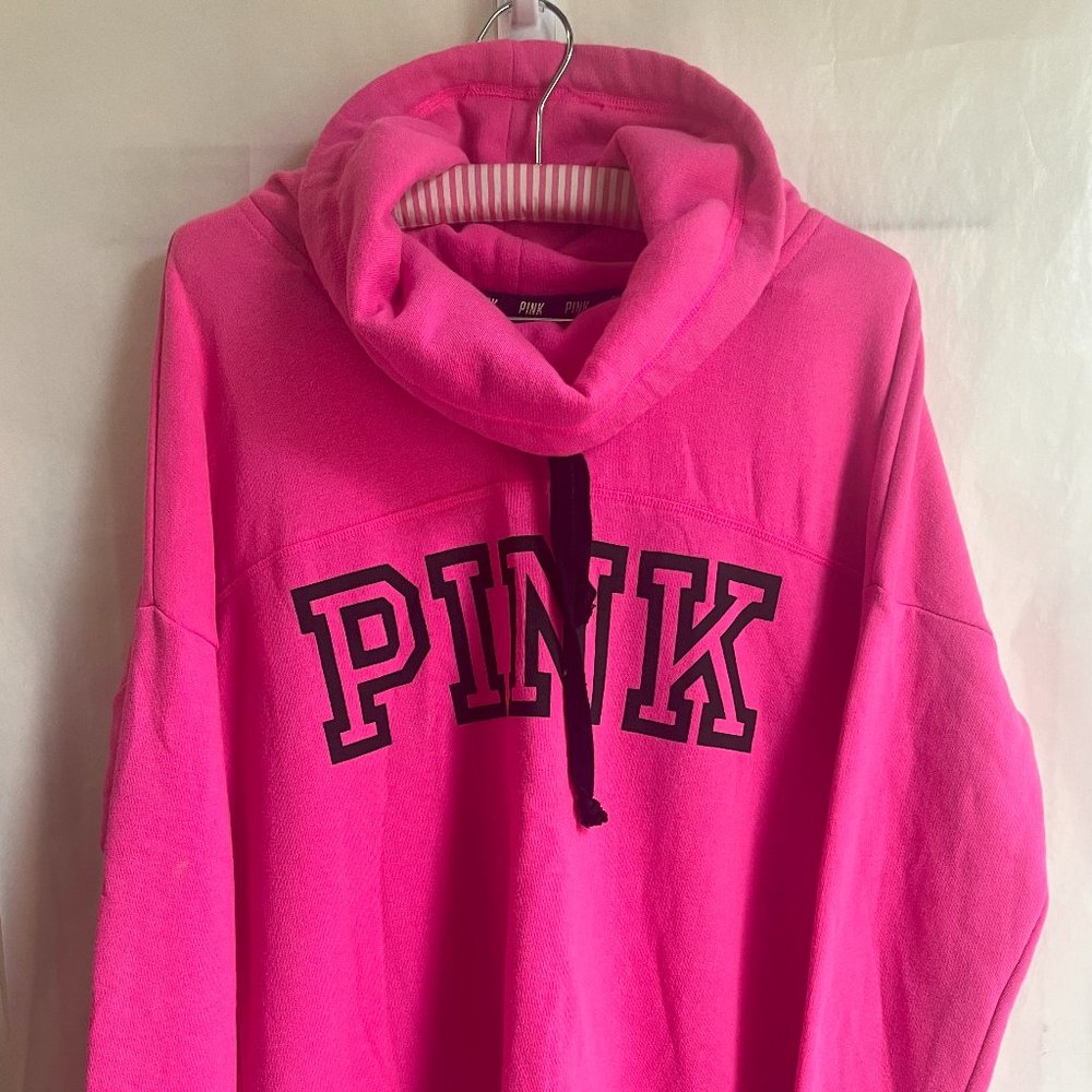 PINK Cowl Neck Pullover Sweater